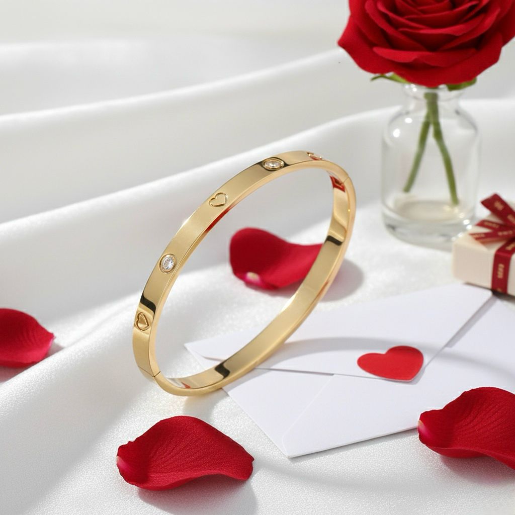 Lovable Hearts Bracelet – Anti-Tarnish 18K Gold Plated Bracelets UAE